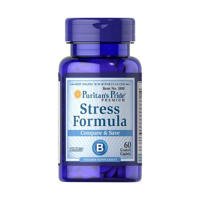 Комплекс витаминов Puritan's Pride Stress Formula (60 капс) пуританс прайд стресс формула,  мл, Puritan's Pride. Витаминно-минеральный комплекс. Поддержание здоровья Укрепление иммунитета 
