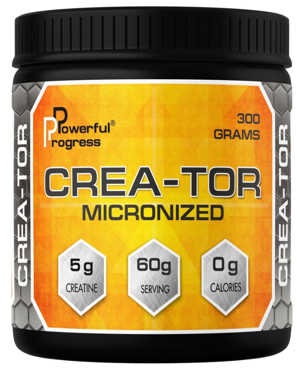 Crea-Tor Micronized Powerful Progress 300 g,  ml, Powerful Progress. Сreatine. Mass Gain Energy & Endurance Strength enhancement 