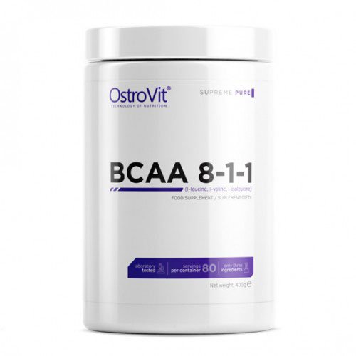 Ostrovit BCAA 8-1-1 400 г Лимон,  мл, OstroVit. BCAA. Снижение веса Восстановление Антикатаболические свойства Сухая мышечная масса 