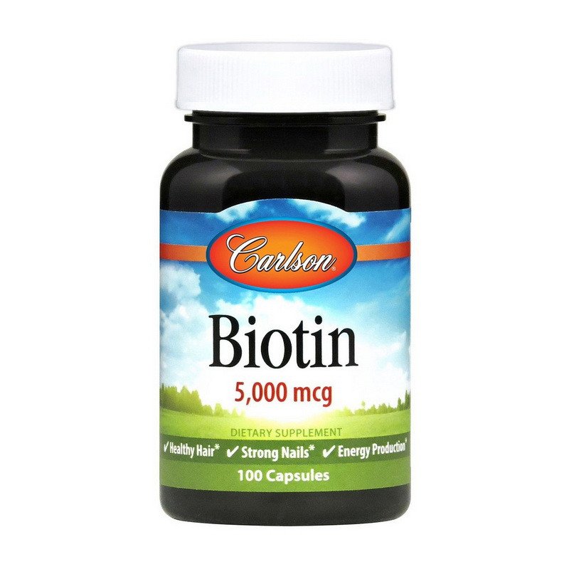 Биотин Carlson Labs Biotin 5000 mcg 100 капсул,  мл, Carlson Labs. Витамин B. Поддержание здоровья 