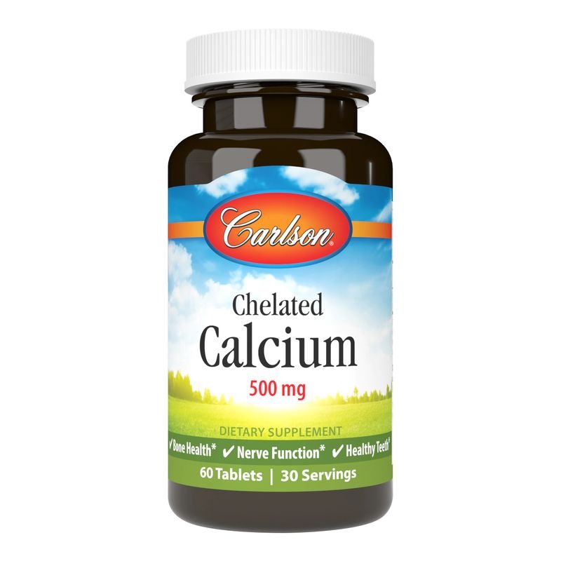 Витамины и минералы Carlson Labs Chelated Calcium, 60 таблеток,  ml, Carlson Labs. Vitamins and minerals. General Health Immunity enhancement 