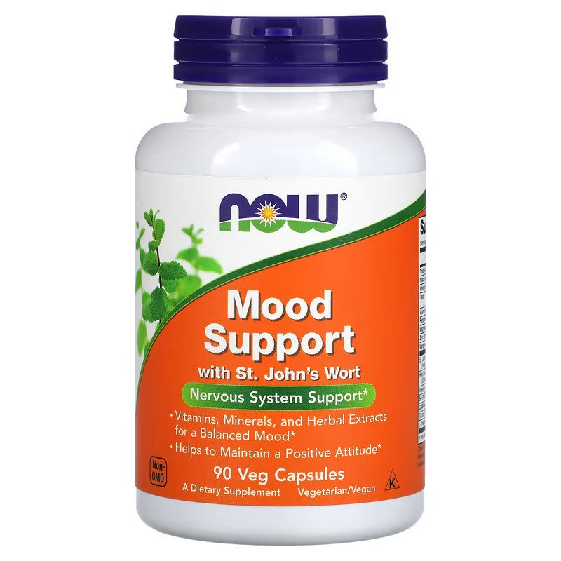 Натуральная добавка NOW Mood Support, 90 вегакапсул,  мл, Now. Hатуральные продукты. Поддержание здоровья 