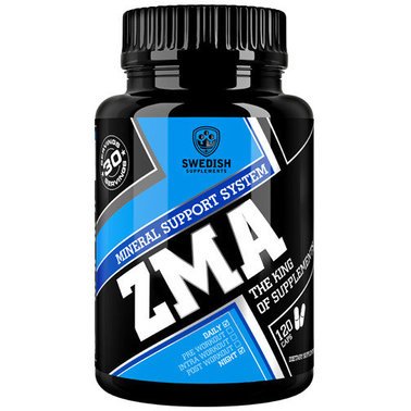 ZMA, 120 шт, Swedish Supplements. ZMA (Цинк, Магний и B6),ZMA. Поддержание здоровья Повышение тестостерона 