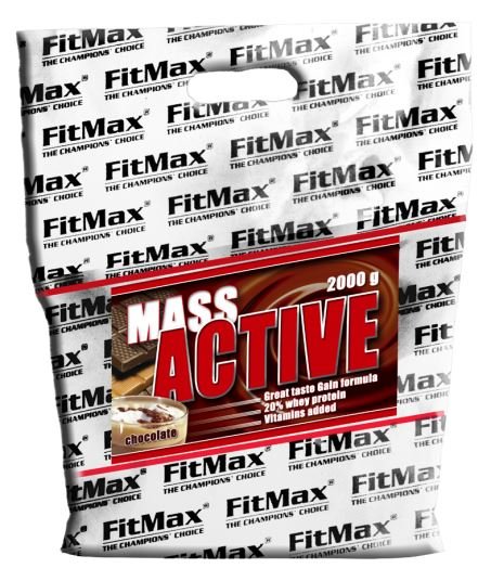 Гейнер FitMax Mass Active, 2 кг Черный шоколад,  ml, FitMax. Gainer. Mass Gain Energy & Endurance recovery 
