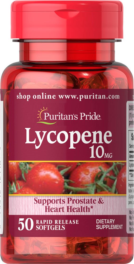 Lycopene 10 mg, 50 pcs, Puritan's Pride. Special supplements. 