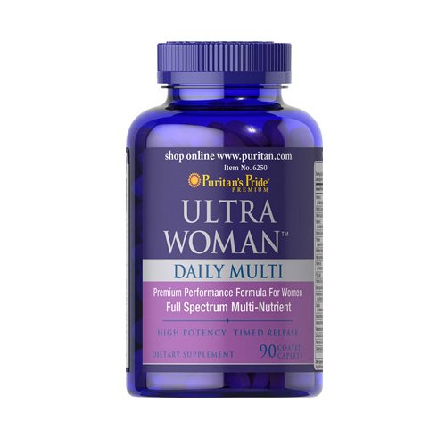 Ultra Woman Daily Multi Timed Release, 90 шт, Puritan's Pride. Витаминно-минеральный комплекс. Поддержание здоровья Укрепление иммунитета 