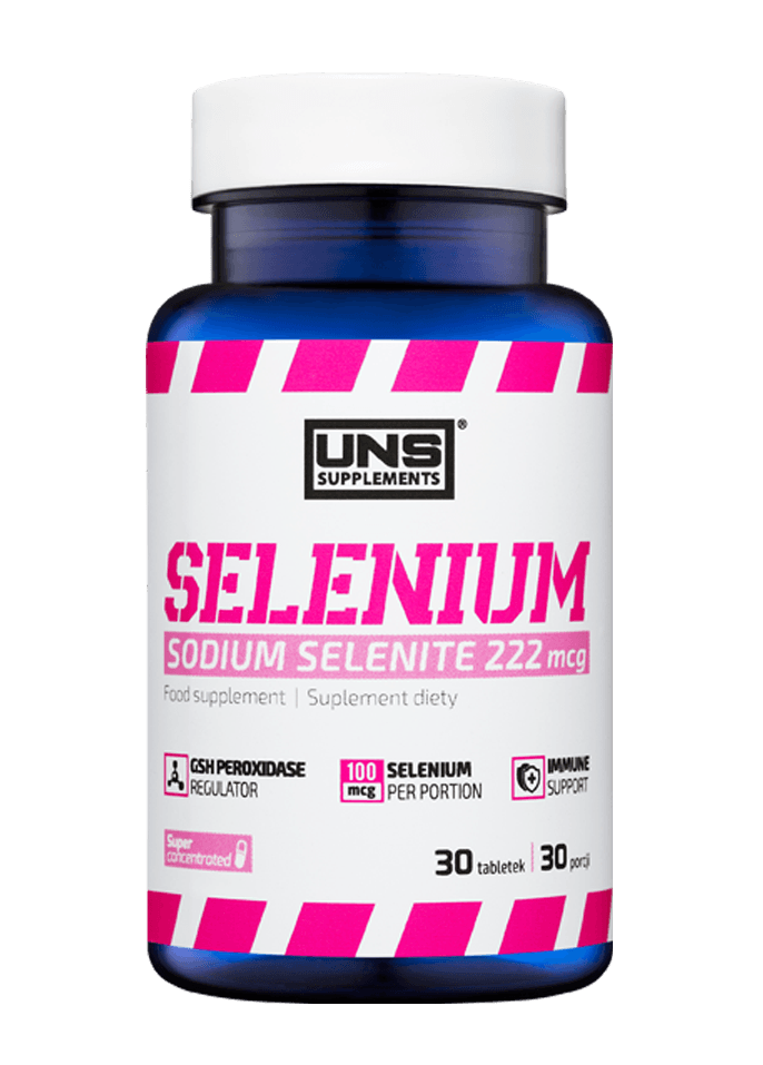 Selenium, 30 шт, UNS. Селен. Поддержание здоровья Укрепление иммунитета Здоровье кожи Укрепление волос и ногтей 