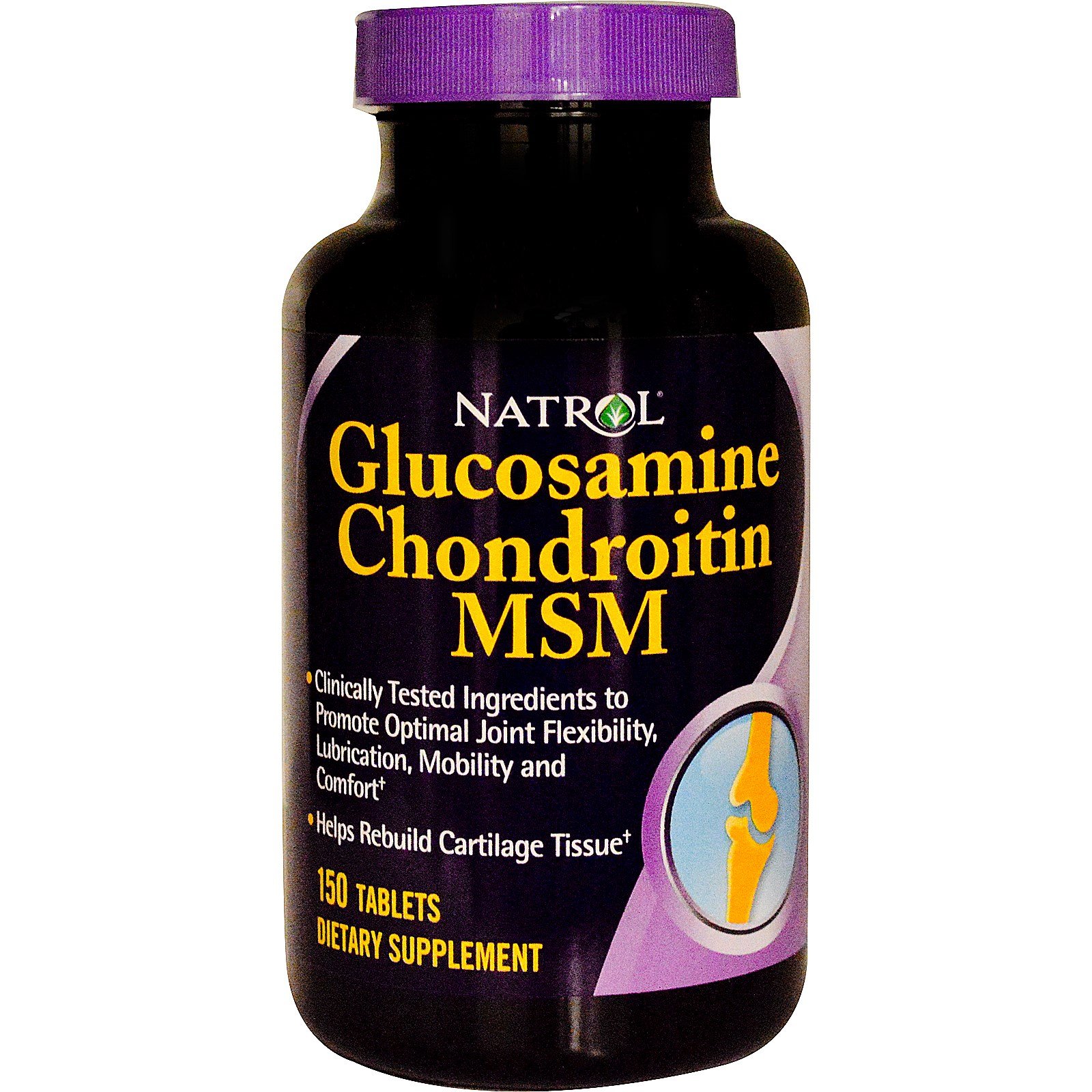Glucosamine Chondroitin MSM, 150 шт, Natrol. Хондропротекторы. Поддержание здоровья Укрепление суставов и связок 