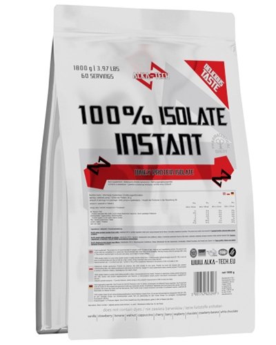 100% Isolate Instant, 1800 g, Alka-Tech. Whey Isolate. Lean muscle mass Weight Loss recovery Anti-catabolic properties 