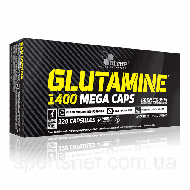 Аминокислота Olimp Glutamine 1400 Mega Caps, 120 капсул,  мл, Olimp Labs. Аминокислоты. 