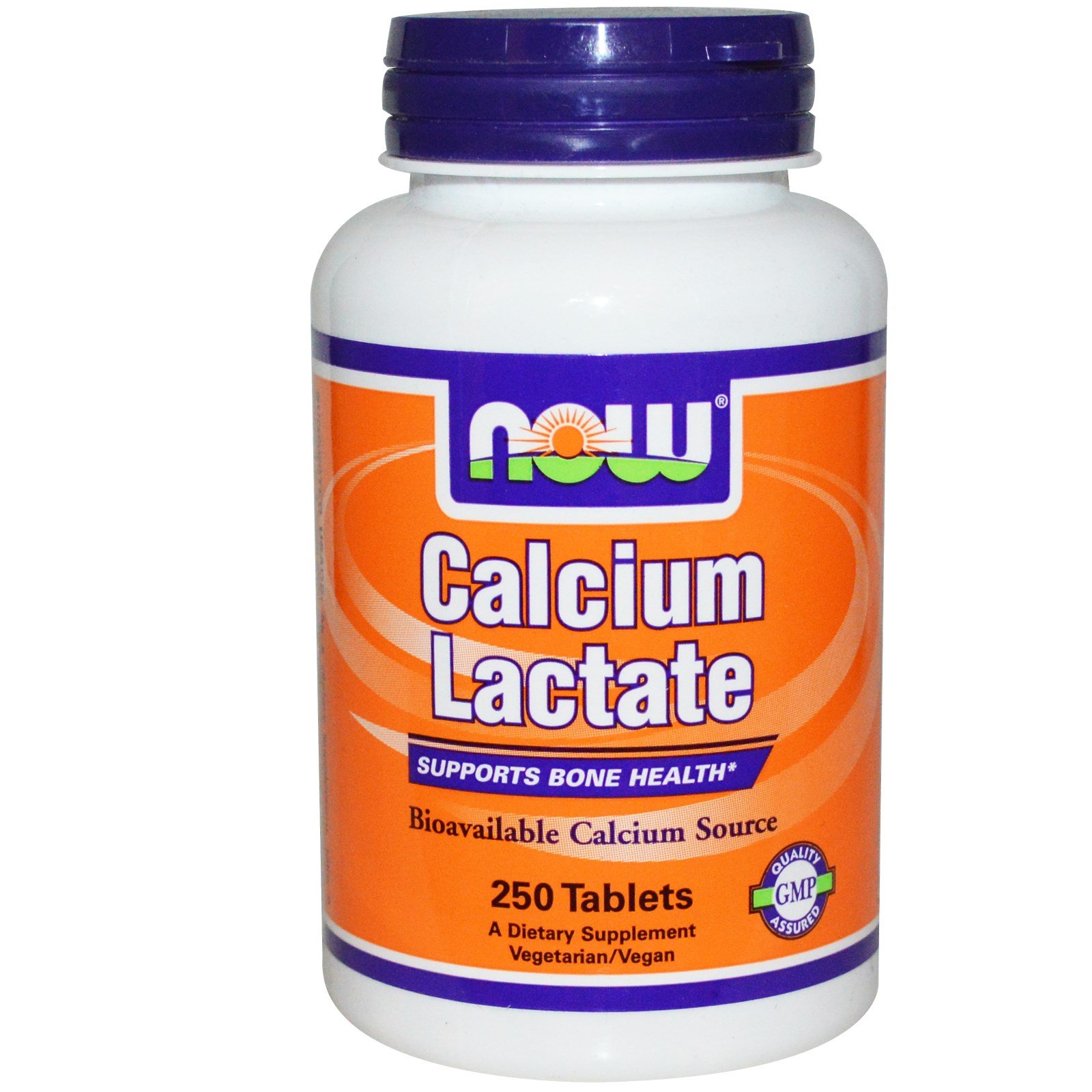 Calcium Lactate, 250 piezas, Now. Calcio Ca. 