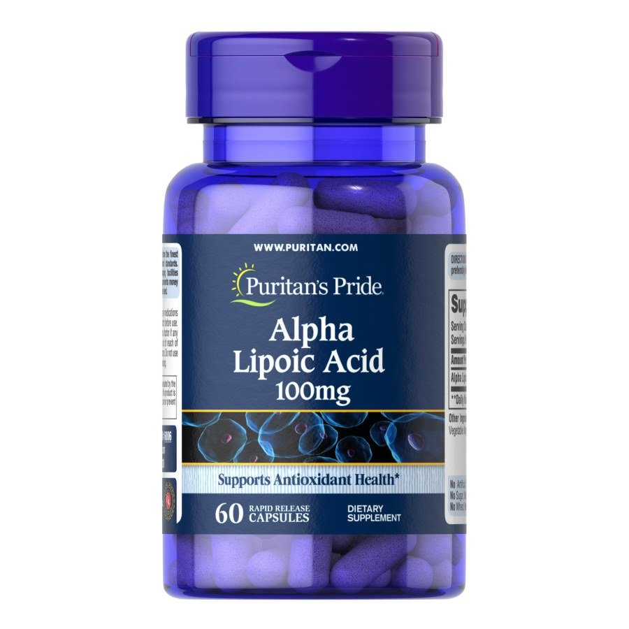 Витамины и минералы Puritan's Pride Alpha Lipoic Acid 100 mg, 60 капсул,  мл, Puritan's Pride. Витамины и минералы. Поддержание здоровья Укрепление иммунитета 