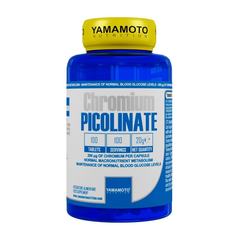 Хром пиколинат Yamamoto nutrition Chromium Picolinate 100 таблеток,  мл, Yamamoto Nutrition. Пиколинат хрома. Снижение веса Регуляция углеводного обмена Уменьшение аппетита 