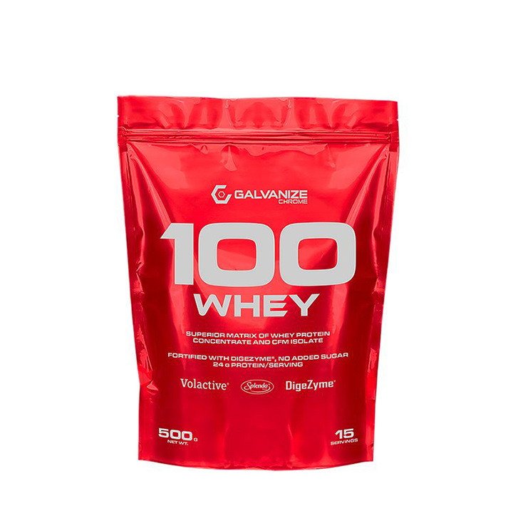 Сывороточный протеин концентрат Galvanize Nutrition 100% Whey 500 грамм пакет Клубника белый шоколад,  мл, Galvanize Chrome. Сывороточный концентрат. Набор массы Восстановление Антикатаболические свойства 