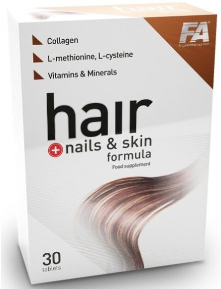 Hair + Nails & Skin Formula, 30 piezas, Fitness Authority. Complejos vitaminas y minerales. General Health Immunity enhancement 