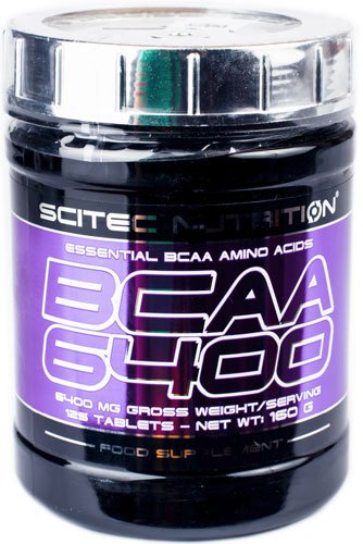 Scitec BCAA 6400 125 таб Без вкуса,  мл, Scitec Nutrition. BCAA. Снижение веса Восстановление Антикатаболические свойства Сухая мышечная масса 