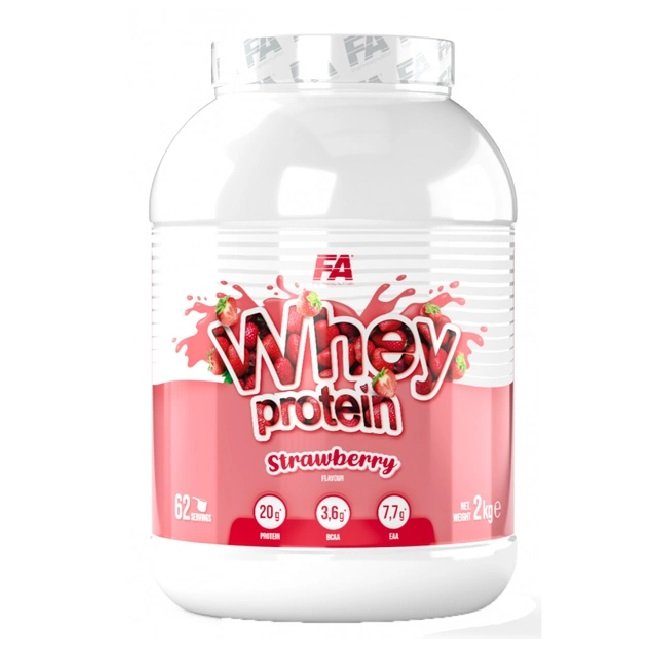 Протеин Fitness Authority Wellness Line Whey Protein, 2 кг Клубника,  мл, Fitness Authority. Протеин. Набор массы Восстановление Антикатаболические свойства 