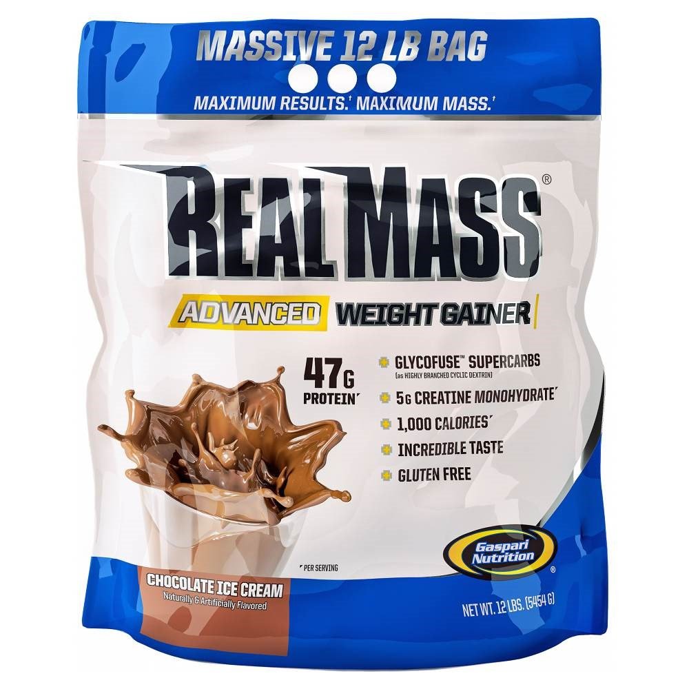 Real Mass Advanced, 5455 g, Gaspari Nutrition. Gainer. Mass Gain Energy & Endurance recovery 