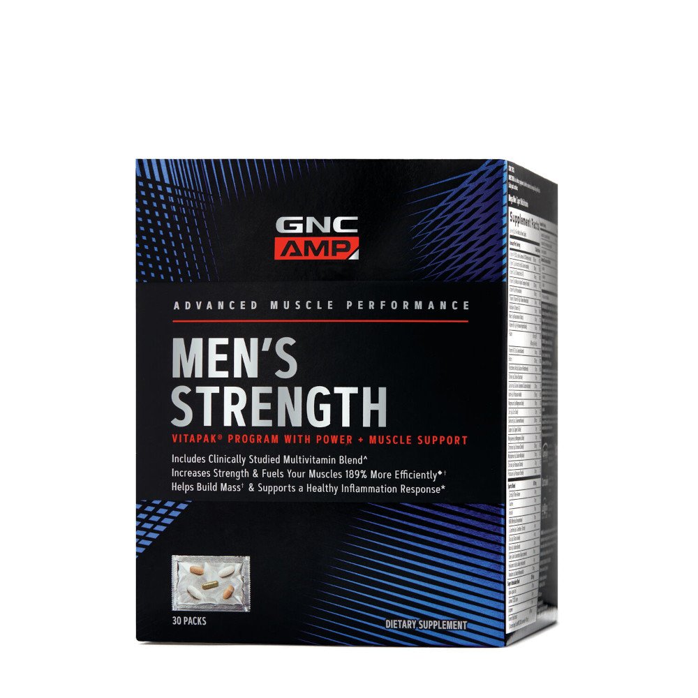 Витамины и минералы GNC AMP Men's Strength Vitapak, 30 пакетиков,  мл, GNC. Витамины и минералы. Поддержание здоровья Укрепление иммунитета 