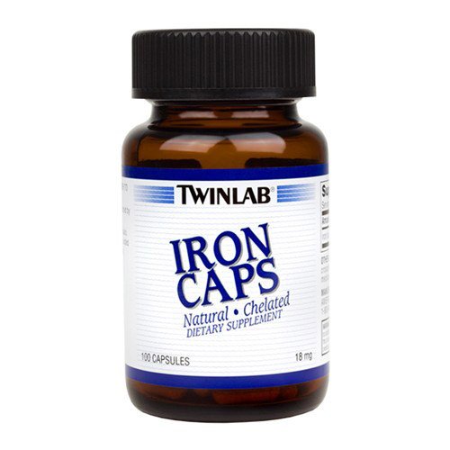 Железо Twinlab Iron Caps (100 капс)  тривнлаб,  мл, Twinlab. Железо. Поддержание здоровья 
