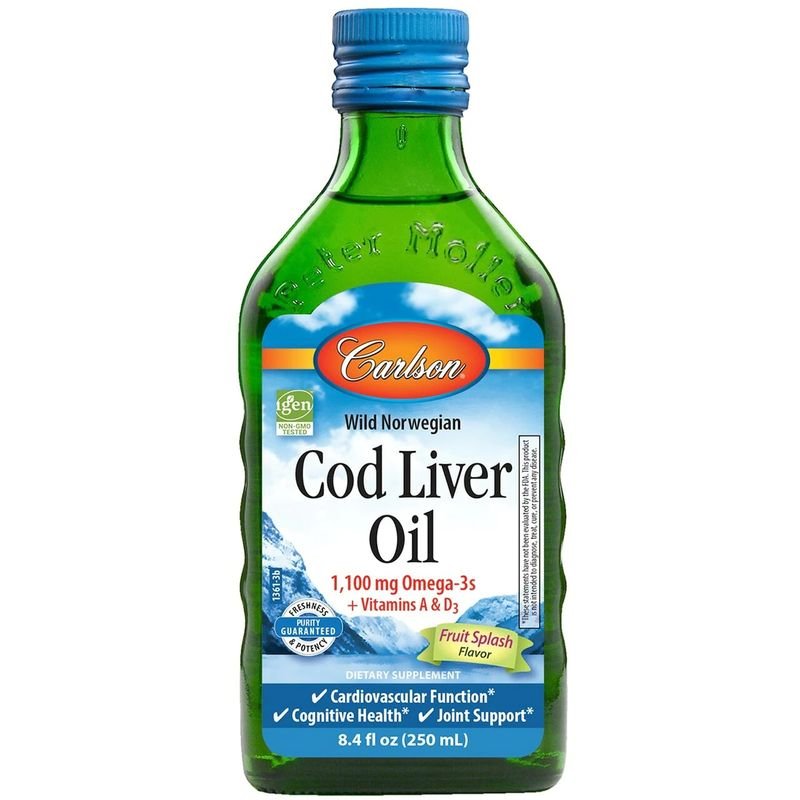 Жирные кислоты Carlson Labs Cod Liver Oil Liquid, 250 мл Фруктовый,  ml, Carlson Labs. Fats. General Health 