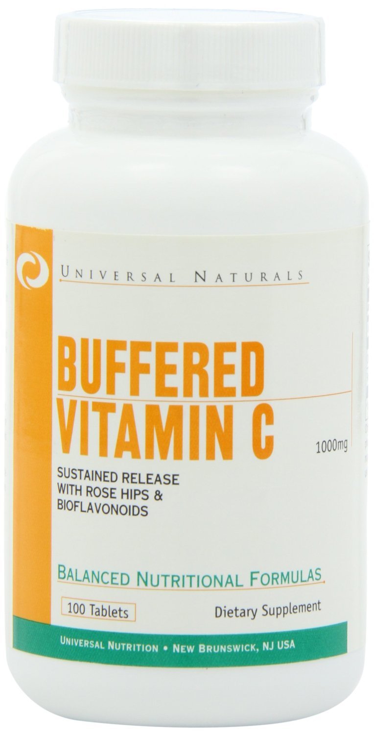 Buffered Vitamin C, 100 pcs, Universal Nutrition. Vitamin C. General Health Immunity enhancement 