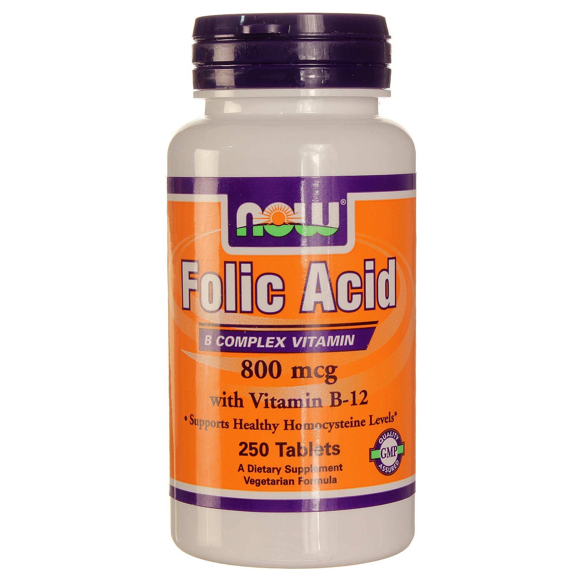 Now Folic Acid with Vitamin B-12, , 120 pcs