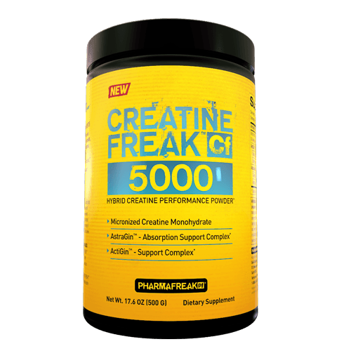 Creatine Freak 5000, 500 г, PharmaFreak. Креатин моногидрат. Набор массы Энергия и выносливость Увеличение силы 