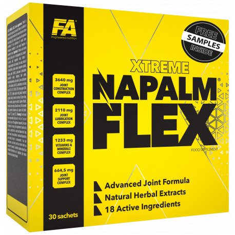 Для суставов и связок Fitness Authority Napalm Flex, 30 пакетиков,  ml, Fitness Authority. For joints and ligaments. General Health Ligament and Joint strengthening 