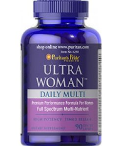 Ultra Woman Daily Multi, 90 pcs, Puritan's Pride. Vitamin Mineral Complex. General Health Immunity enhancement 
