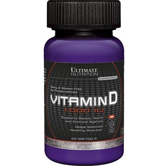 Ultimate Nutrition Витамин Д3 Ultimate Nutrition Vitamin D3 1000 IU 60 капсул, , 