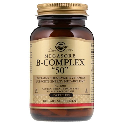 Solgar Megasorb B-Complex 50 100 таб Без вкуса,  ml, Solgar. Vitamina B. General Health 