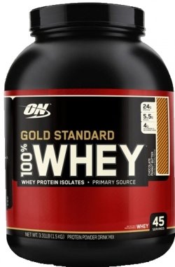 100% Whey Gold Standard, 1500 г, Optimum Nutrition. Комплекс сывороточных протеинов. 