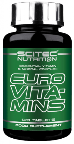 Euro Vita-Mins, 120 шт, Scitec Nutrition. Витаминно-минеральный комплекс. Поддержание здоровья Укрепление иммунитета 
