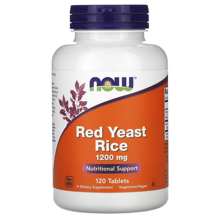 Now Натуральная добавка NOW Red Yeast Rice 1200 mg, 120 таблеток, , 