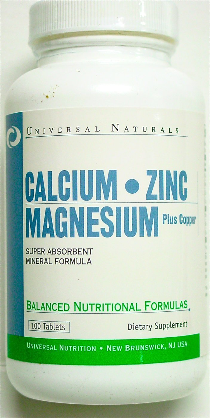Universal Nutrition Calcium Zinc Magnesium, , 100 шт