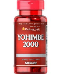Yohimbe 2000, 50 piezas, Puritan's Pride. Yohimbe. General Health Fat burning CNS stimulation Libido enhancing Mood improvement 