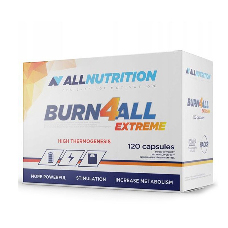 Жиросжигатель AllNutrition Burn4all Extreme, 120 капсул,  ml, AllNutrition. Fat Burner. Weight Loss Fat burning 
