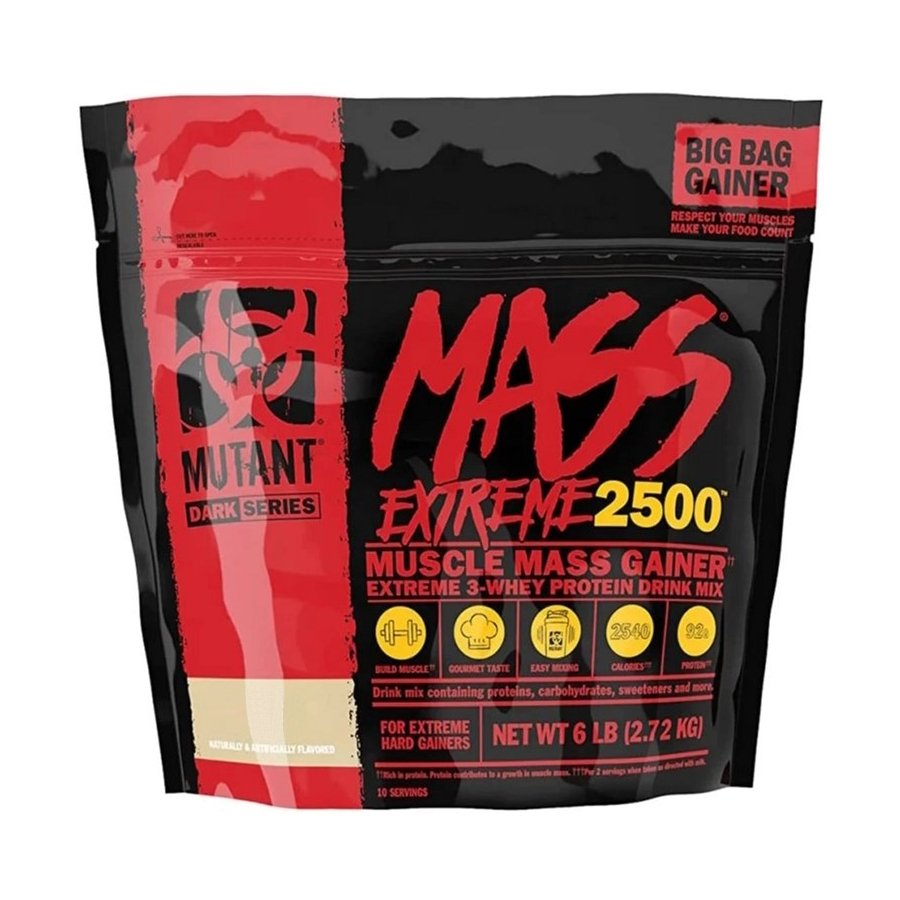 Гейнер Mutant Mass Extreme 2500, 2.72 кг Тройной шоколад,  мл, Mutant. Гейнер. Набор массы Энергия и выносливость Восстановление 