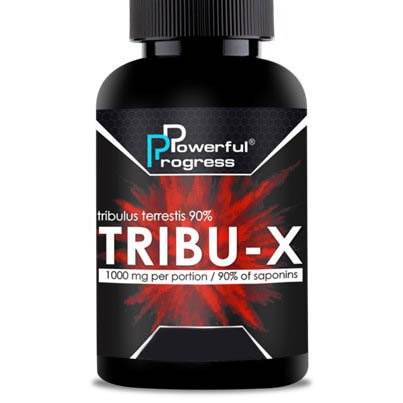 Стимулятор тестостерона Powerful Progress TRIBU-X, 90 капсул,  ml, Platinum Labs. Tribulus. General Health Libido enhancing Testosterone enhancement Anabolic properties 