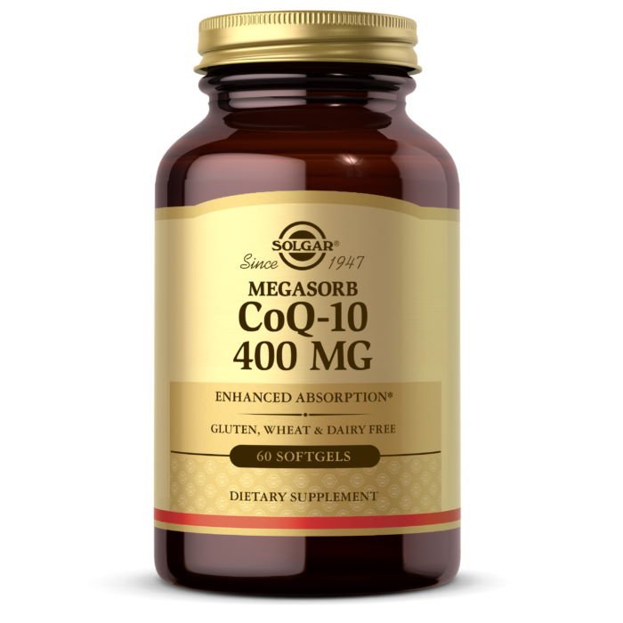 Витамины и минералы Solgar Megasorb CoQ-10 400 mg, 60 капсул,  мл, Solgar. Витамины и минералы. Поддержание здоровья Укрепление иммунитета 