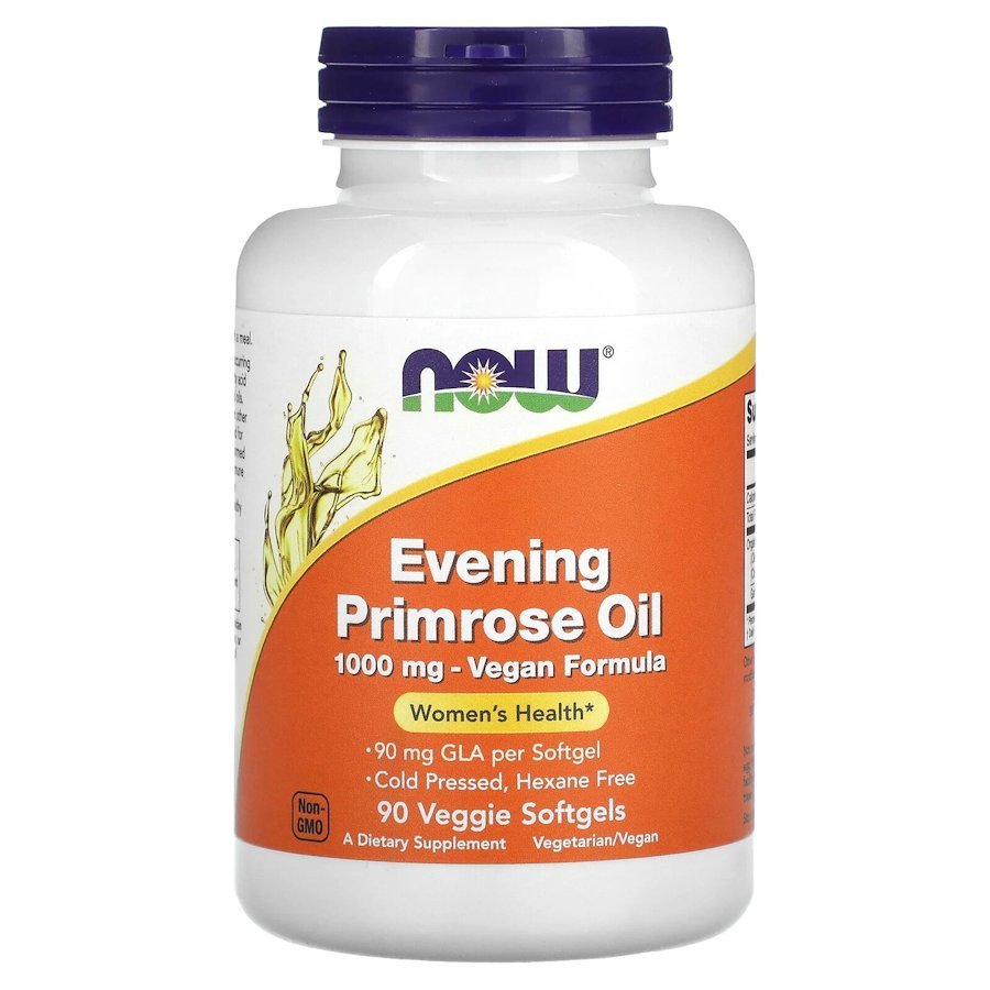 Жирные кислоты NOW Evening Primrose Oil 1000 mg, 90 вегакапсул,  ml, Now. Fats. General Health 