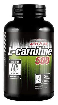 L-Carnitine 500, 30 шт, ActivLab. L-карнитин. Снижение веса Поддержание здоровья Детоксикация Стрессоустойчивость Снижение холестерина Антиоксидантные свойства 