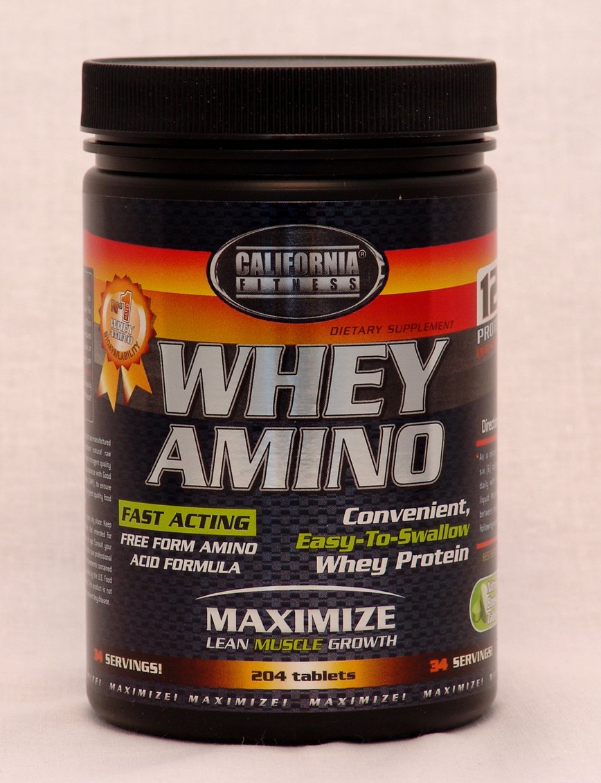 Whey Amino, 204 piezas, California Fitness. Complejo de aminoácidos. 
