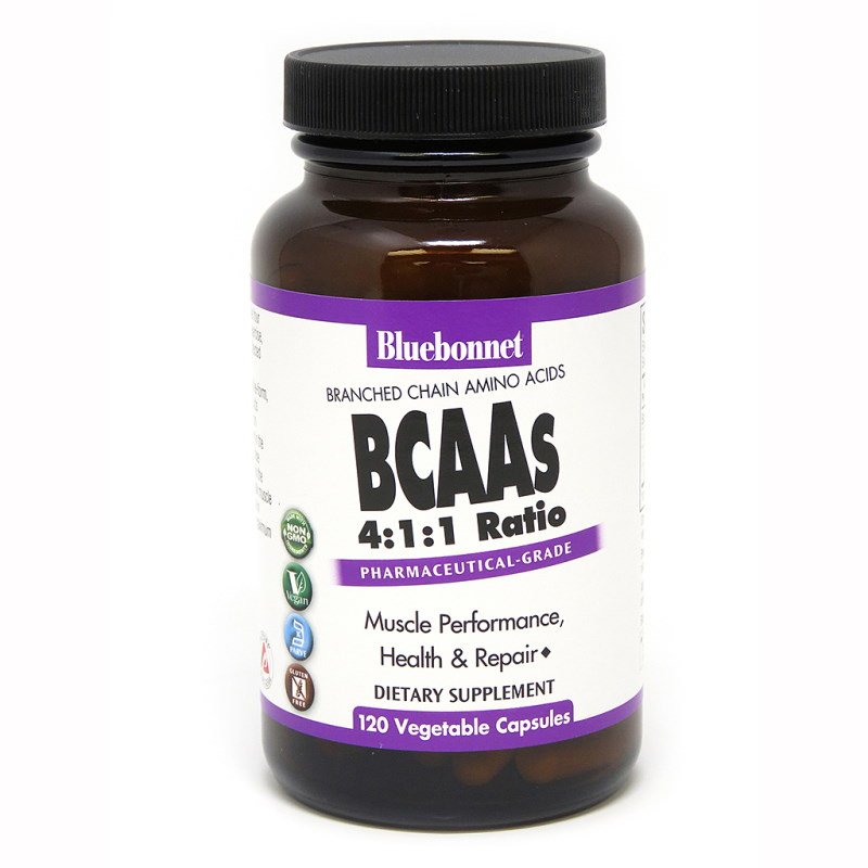 BCAA Bluebonnet BCAAs, 120 вегакапсул,  ml, Bluebonnet Nutrition. BCAA. Weight Loss recuperación Anti-catabolic properties Lean muscle mass 