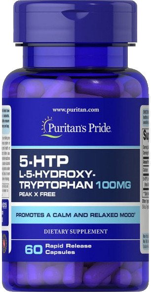 5-гидрокситриптофан Puritan's Pride 5-HTP 100 mg 60 капсул,  мл, Puritan's Pride. 5-HTP. 