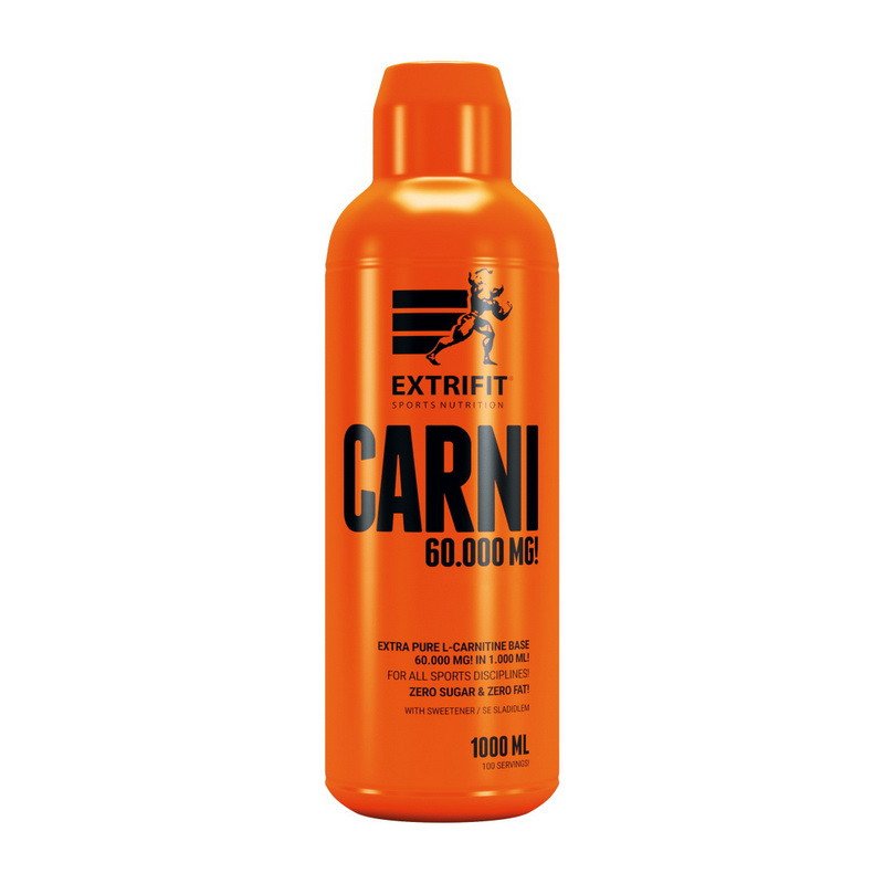 Жидкий Л-карнитин Extrifit Carni Liquid 60 000 mg (1 л) экстрифит lemon & orange,  мл, EXTRIFIT. L-карнитин. Снижение веса Поддержание здоровья Детоксикация Стрессоустойчивость Снижение холестерина Антиоксидантные свойства 