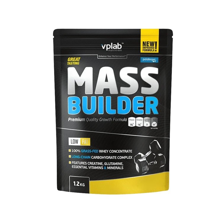 VP Lab Гейнер VPLab Mass Builder, 1.2 кг Клубника, , 1200  грамм