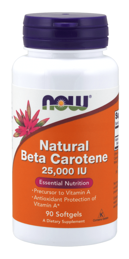 Бета-каротин NOW Foods Natural Beta Carotene 90 Softgels,  ml, Now. Special supplements. 