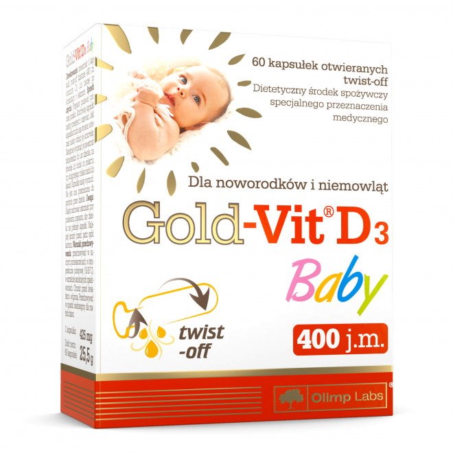 Витамины и минералы Olimp Gold-Vit D3 Baby, 60 капсул,  ml, Olimp Labs. Vitamins and minerals. General Health Immunity enhancement 